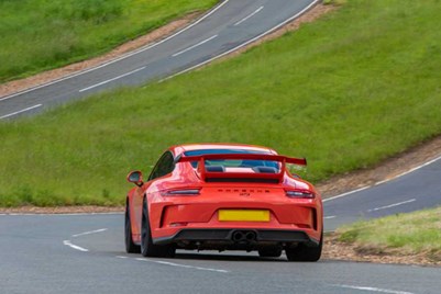 Porsche on climb at Millbrook Proving Ground