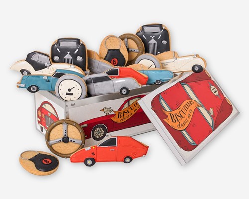 Classic Car Biscuits and Tin