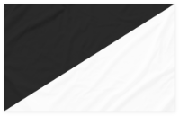 Black and White Diagonal Racing Flag