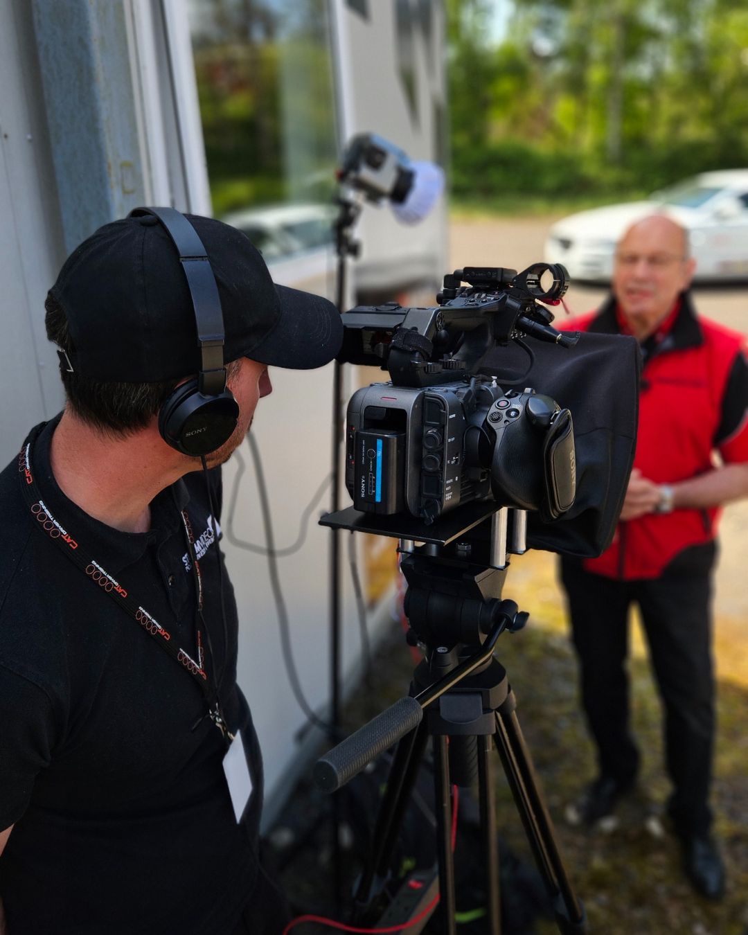 Colin filming with Storm Videos