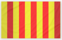 Yellow Racing Flag with Red Stripes