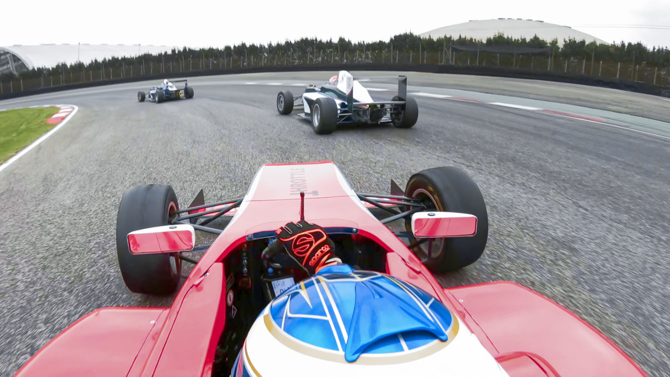 Racing Car On Track Practice