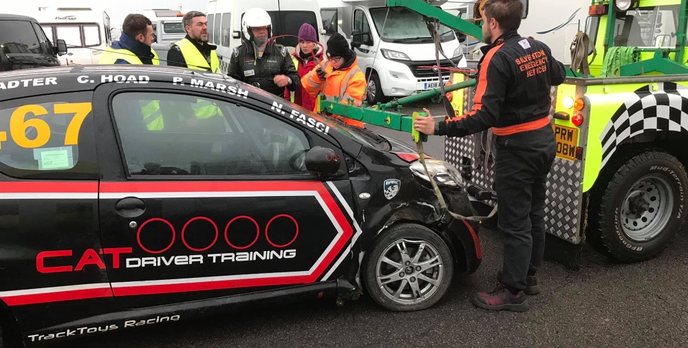 Crashed out at Silverstone endurance race